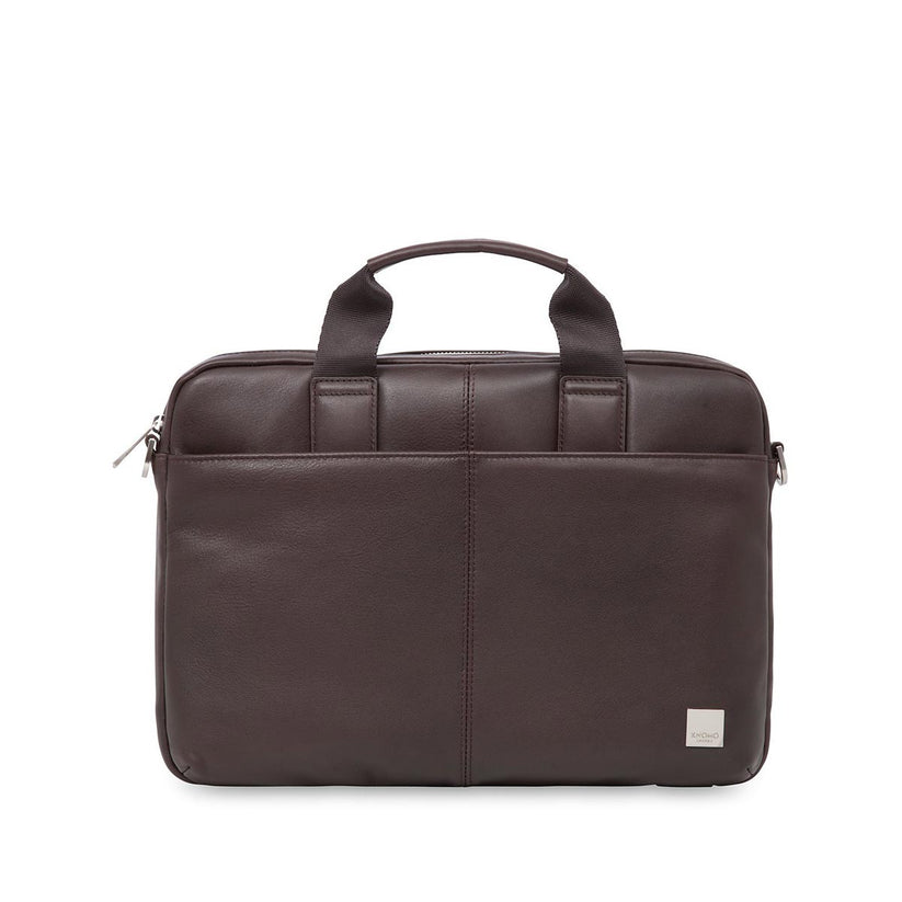 Knomo - Stanford Leather Laptop Briefcase 13 - Brown