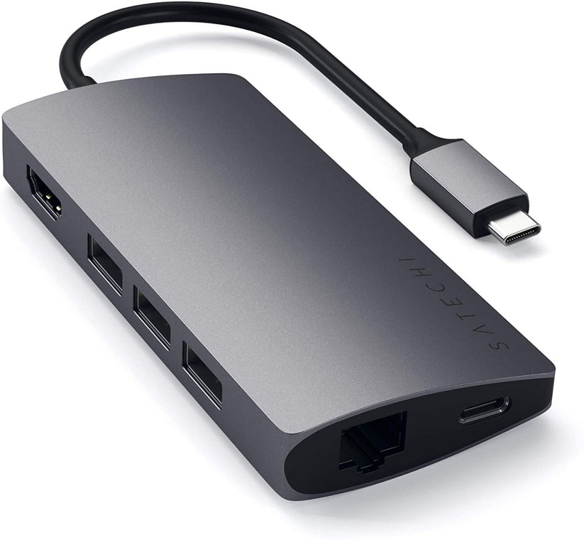 Satechi - Hub - TYPE-C Multi-Port Adapter 4K Ethernet v2 - Space Gray