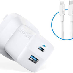 Anker 323 Charger (33W) With 3ft c-l bundle White