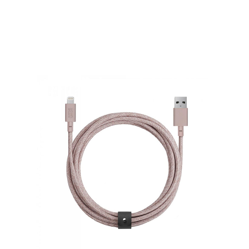 Native Union - Belt Cable XL 3 Meter Lightning - Rose