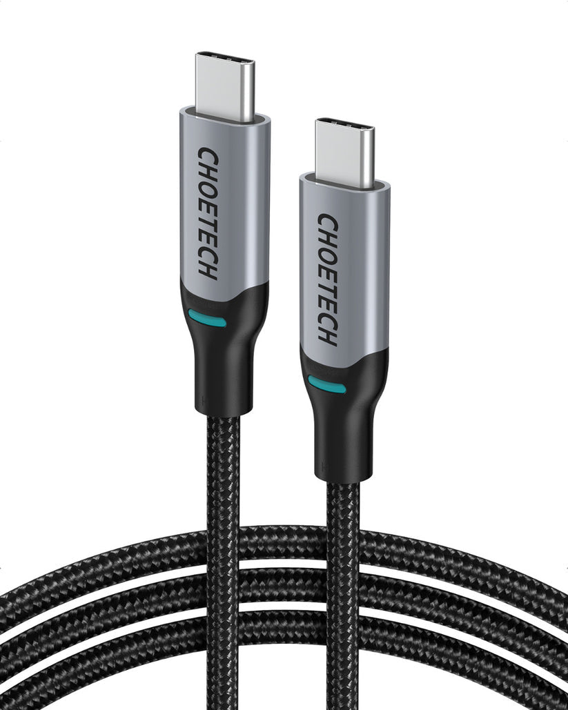 1002-GY-V1|Choetech Premium USB-C to USB-C Cable 1.8m in Braided
