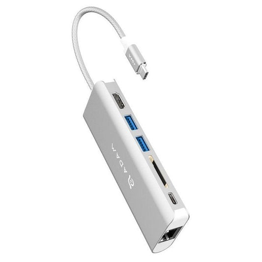 Adam Elements CASA A01 6 port USB-C Hub - Silver