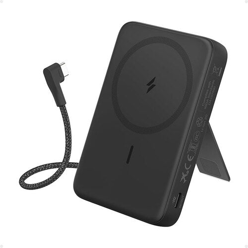 Power Bank (10K, Magnetic, Built-In USB-C Cable) - blue