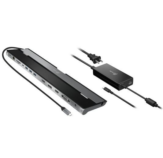 USB-C Triple Display Docking Station with 90W PD Adapter