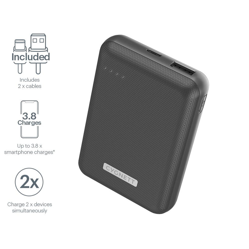 Cygnett ChargeUp Reserve 20000 mAh 18W Power Bank - Black