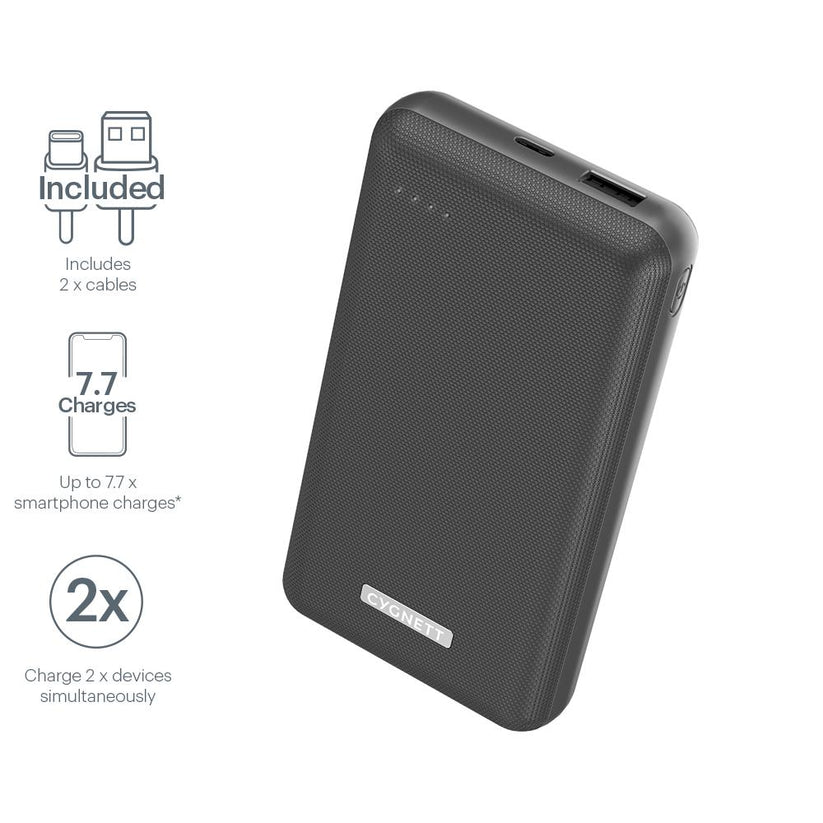 Cygnett ChargeUp Reserve 20000 mAh 18W Power Bank - Black