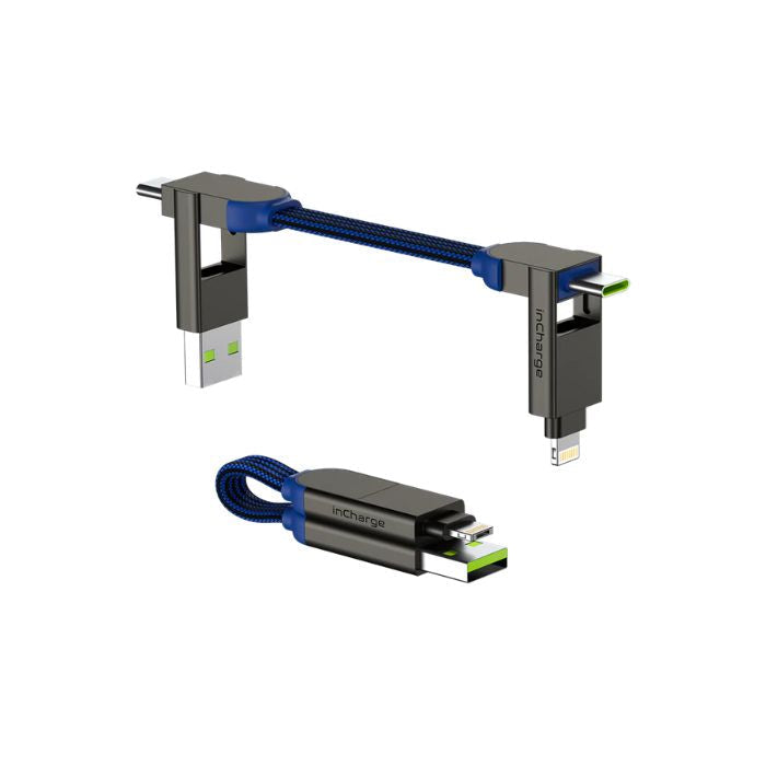 Rolling Square inCharge X 100W Swiss Made Charging Cable - Marble Beige