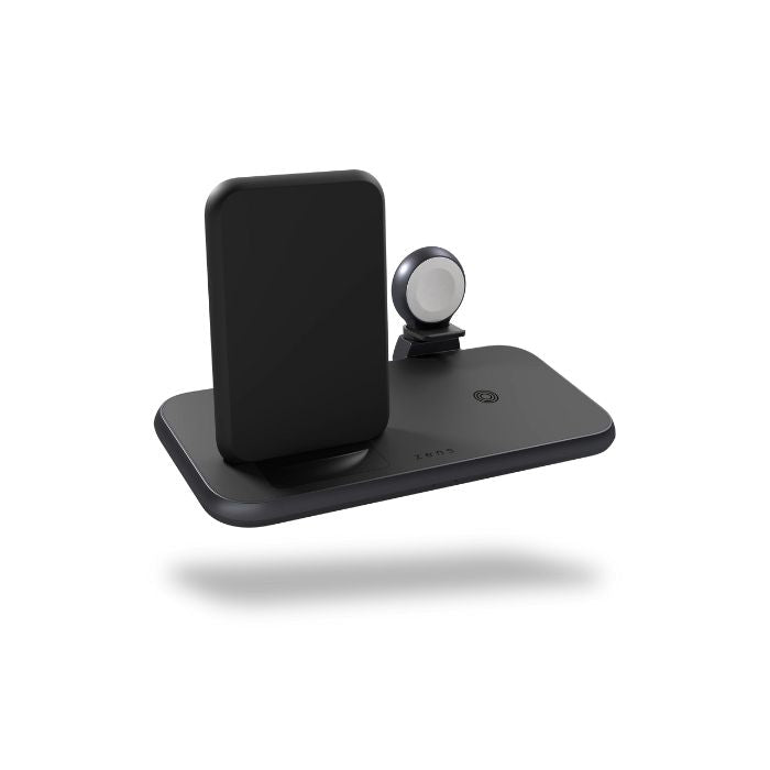 Zens Aluminium 4 in 1 Stand Wireless Charger with 45W USB PD White
