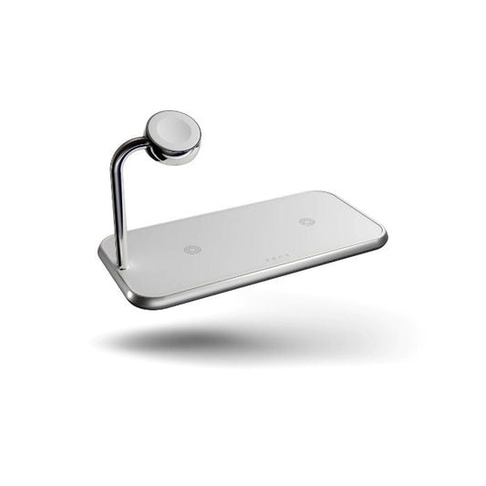 Zens Aluminium Dual Wireless Charger + Watch 10W - White